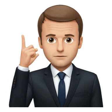 Emmanuel Macron qui fait un fuck   sticker