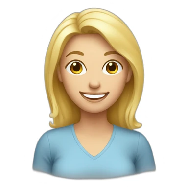 Happy Blonde Mom sticker