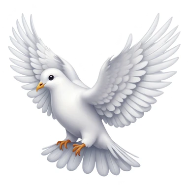 cute white dove wing sticker