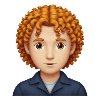 curly dyed haired man sticker