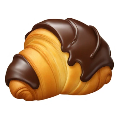 croissant with chocolate sticker