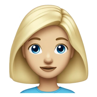 pretty blonde girl with blue eyes not so close sticker