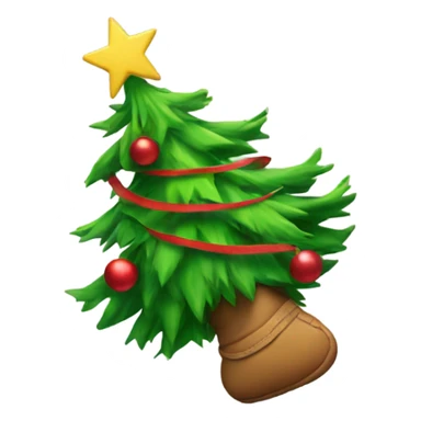 christmas tree running from the grinch sticker