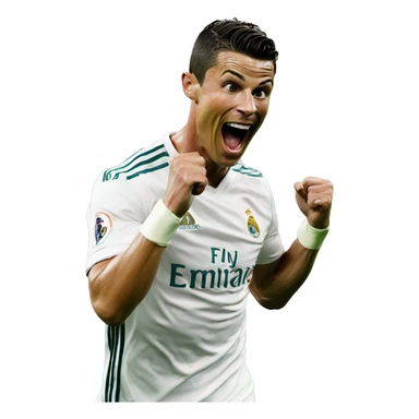 Cristiano Ronaldo celebrando sticker