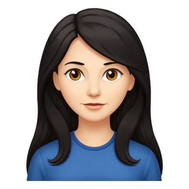 Mature woman with long dark hair sticker