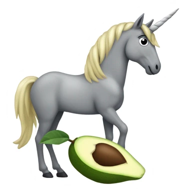 unicornio con aguacate sticker