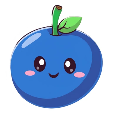 cute blueberry character sticker