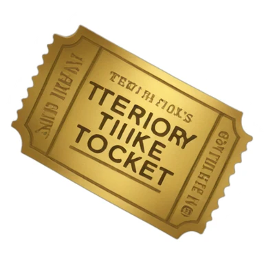 golden ticket that says territory sticker