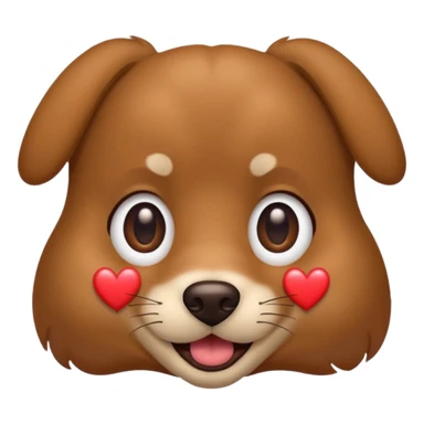 dog with *Heart-Eyes* Emoji sticker