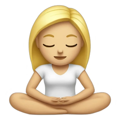 Blonde meditates  sticker