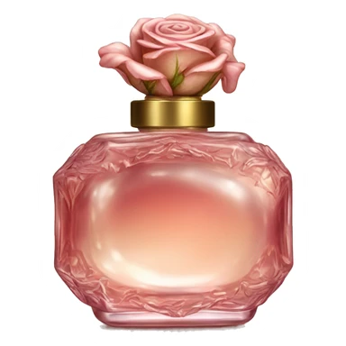 Rose magic sparkling old Antique oil perfume bottle with herbal and rose flowers sticker