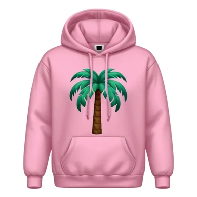 Pink palm puff hoodie sticker