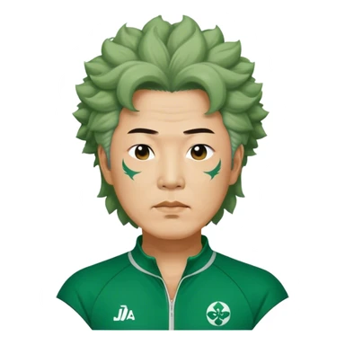 Jang Deok-su , Age: Late 50s
Appearance: A fierce man with tattoos, A large hair, have a tattoo on his neck.
Outfit: Green player tracksuit sticker