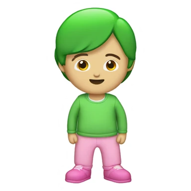 Kaos kaki hijau pink sticker