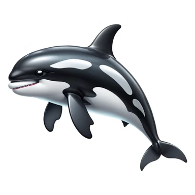 metal cybernetic orca sticker