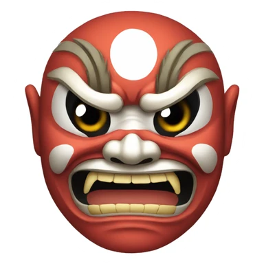Japanese mask yokai sticker