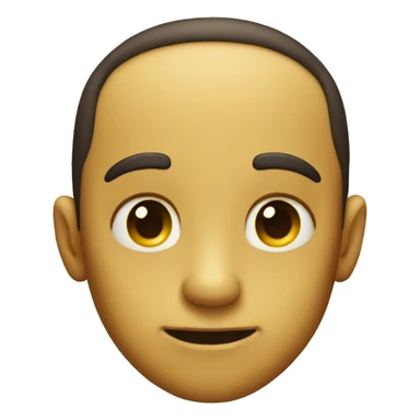 Yellow skin Big forehead emoji sticker