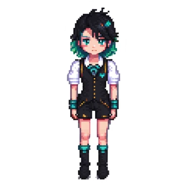 femboy character with a cute androgynous look sticker