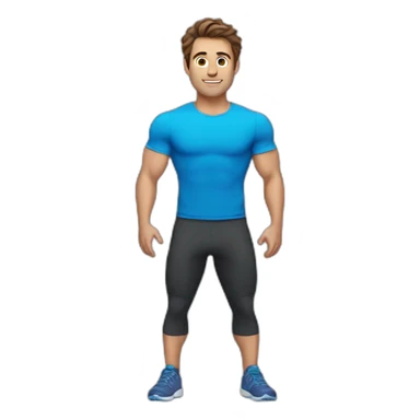 Man with brown hair and do fitness  sticker