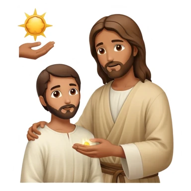 Jesus healing a person  sticker