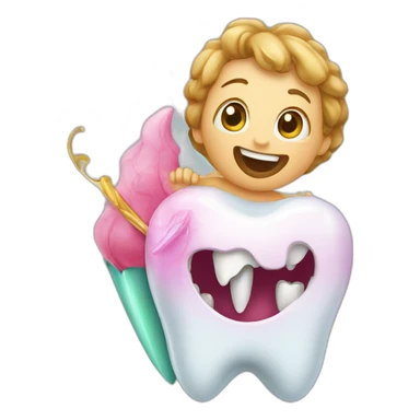 the tooth fairy takes a tooth sticker