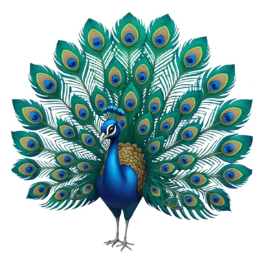 peacock feather sticker