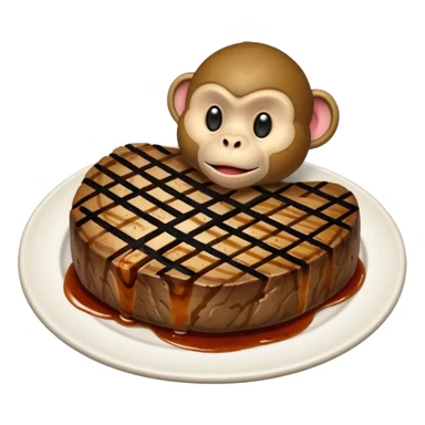 Monkey steak sticker