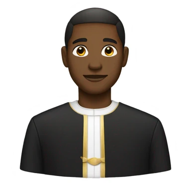 Black man wearing clerical clothing sticker