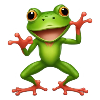 frog doing flamengo sticker