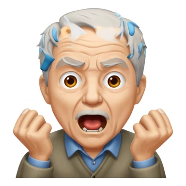old man yelling sticker