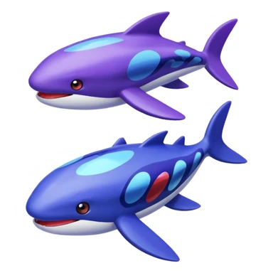 Pokemon legendary purple and cian crystal kyogre sticker