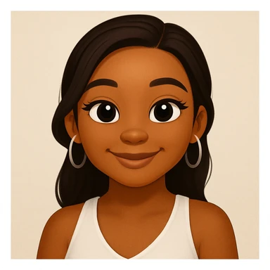 turn the second man in emoji style of the 1st image, match the facial features and match dressing style of the 2nd image, she is wearing white tank top lose sticker