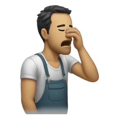 Hombre vomitando sticker