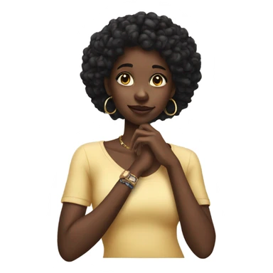 black girl with noes ring sticker