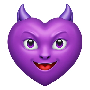 devil heart purple sticker
