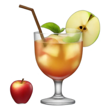 apple cocktail sticker