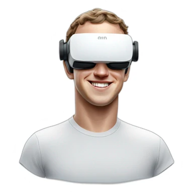 Mark zuckerberg in white vr headset sticker