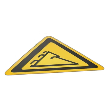 street sign triangle yellow 'be aware of things falling from the sky' sticker