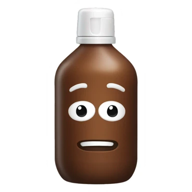 brown gel bottle sticker