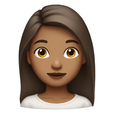 Brown eyed girl with brown hair  sticker