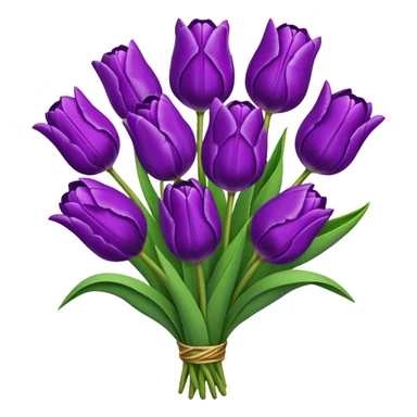 purple tulip bouquet  sticker