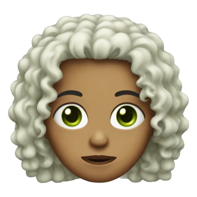 arab zombie with curly hair and green eyes sticker