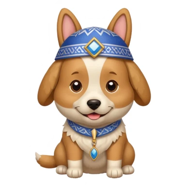 A dog in a Jewish hat sticker