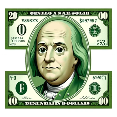 Imagen en billete sticker