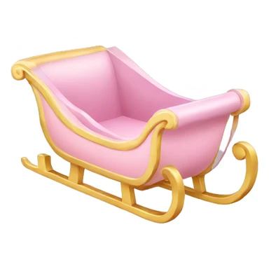 light pink sleigh sticker