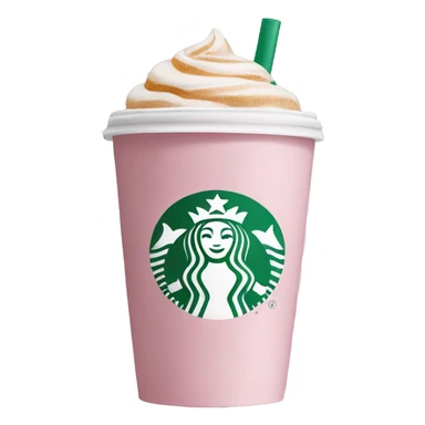 light pink Starbucks coffee  sticker