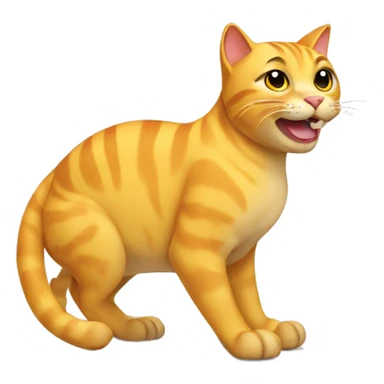 Yellow cat wearing crocs sticker