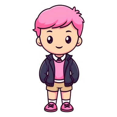 Cute preppy pink sticker