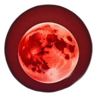 Edgy Black night sky with big Red crimson-moon Aesthetic Scenery sticker