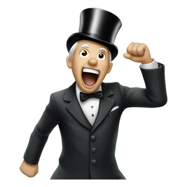 monopoly man screaming sticker